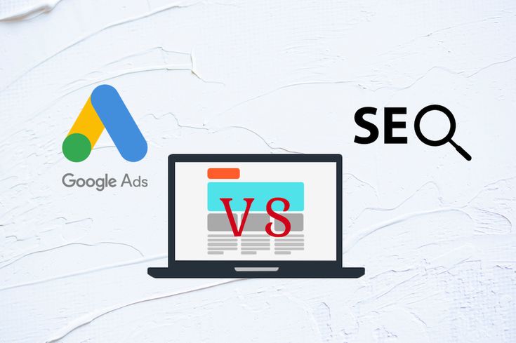 SEO vs Paid Ads comparison chart showing ROI over time